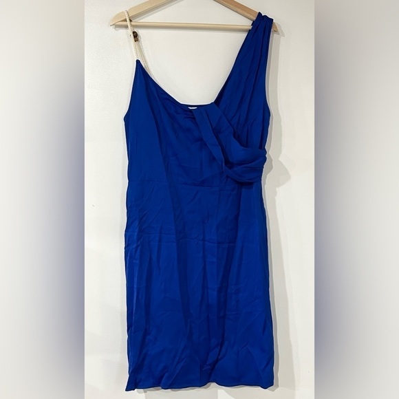 & Other Stories Rope Strap Draped Mini Dress Royal Blue 12 - Picture 1 of 7